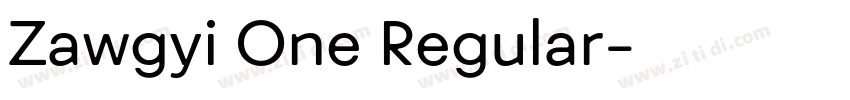 Zawgyi One Regular字体转换